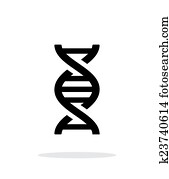 DNA icon on white background. DNA icon on white background.