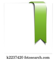 Fresh green ribbon - bookmark