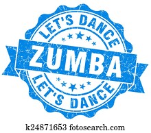 zumba blue grunge seal isolated on white zumba blue grunge seal isolated on white