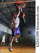 basket ball game player at sport hall