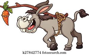 Donkey and carrot Donkey and carrot