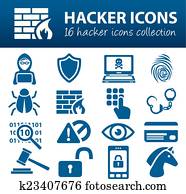 hacker, ícones