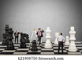 戰略, 以及, 策略, 在, 事務