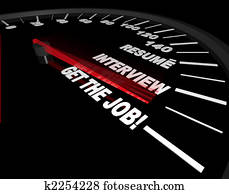 arrumando emprego, -, entrevistar, processo, -, velocímetro