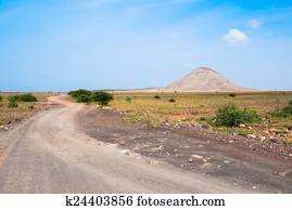 Road to buracona in Sal Island Cape Verde Cabo Verde