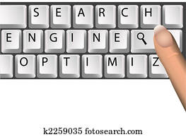 Search Engine Optimized SEO Computer Keyboard Keywords