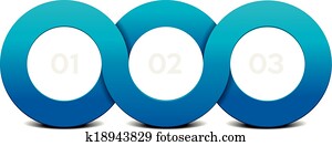 three steps infinity circle infographic three steps infinity circle infographic