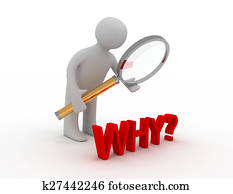 3d, איש, עם, עדשה, ו, מילה, מדוע