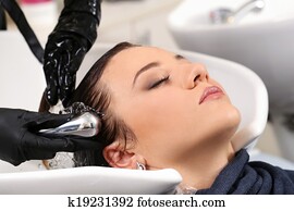 Beaty, hairstyle. Hairdresser salon