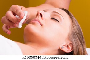 Beautician face cleaning. Beautician face cleaning.
