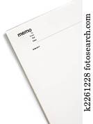 Blank memo pad notebook