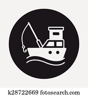 fishing boat icon fishing boat icon