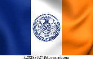 Flag of New York City, USA. Flag of New York City, USA.