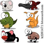 karikatur, tiere karikatur, tiere