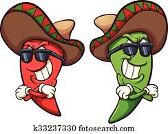Mexican chili peppers Mexican chili peppers