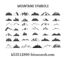 Mountain shapes and elements for creation your own outdoor labels, wilderness retro patches, adventure vintage badges, hiking stamps. Check others sets with camp gears, sunbursts etc. Mountain shapes and elements for creation your own outdoor labels, wilderness retro patches, adventure vintage badges, hiking stamps. Check others sets with camp gears, sunbursts etc.
