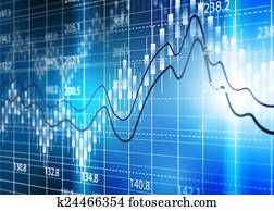 Stock exchange chart,Business analysis diagram.