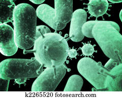 vírus, e, bactérias