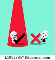 是, 或者, 不, 插圖