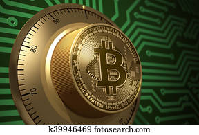 개념, 의, bitcoin, 같은, a, 전자의, 틀림없는, 자물쇠