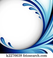 blau, vektor, hintergrund