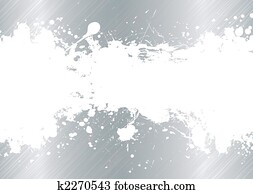 brushed metal ink splat