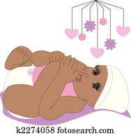 Cute Baby Sucking Toes