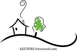 dom, na, niejaki, pagórek