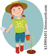 Little girl gardener Little girl gardener