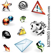 Shiny 3D Vector Icons Shiny 3D Vector Icons
