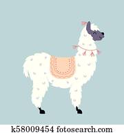 Vector illustration of llama Vector illustration of llama