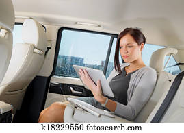 executivo, executiva, carro, trabalho, toque, tabuleta