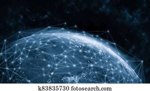 Global network modern creative telecommunication and internet connection. Global network modern creative telecommunication and internet connection.