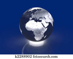 glowing, globo, -, europa, áfrica glowing, globo, -, europa, áfrica