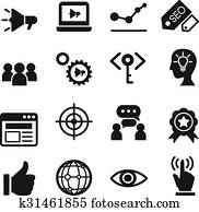 Internet marketing icon set Internet marketing icon set
