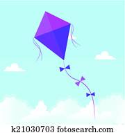 A cartoon kite Clipart | k9615970 | Fotosearch