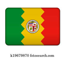 Los Angeles flag button Los Angeles flag button