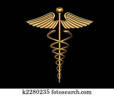 medizinische, caduceus, zeichen