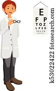 ophthalmologist doctor giving glasses ophthalmologist doctor giving glasses