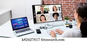 אונליין, ועידה של וידאו, התקשר