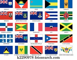 25 Caribbean Flags