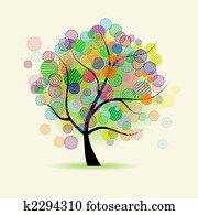 kunst, baum, fantasie kunst, baum, fantasie