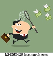 manager, jagen, fliegenden geld