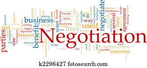 Negotiation word cloud