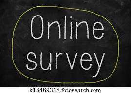 Online survey on a blackboard Online survey on a blackboard