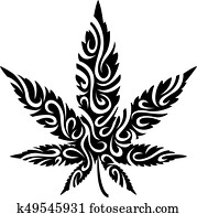 stylized marijuana leaf stylized marijuana leaf