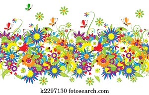 פרחוני, bouquet,, קיץ, דוגמה