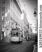 bonde, em, lisboa, retro bonde, em, lisboa, retro