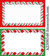 Christmas Label Borders Ribbon Candy Christmas Label Borders Ribbon Candy