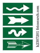 Directional arrows Directional arrows